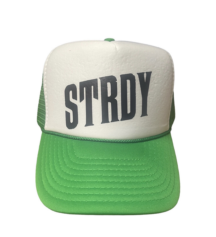 STRDY GREEN/WHITE TRUCKER HAT