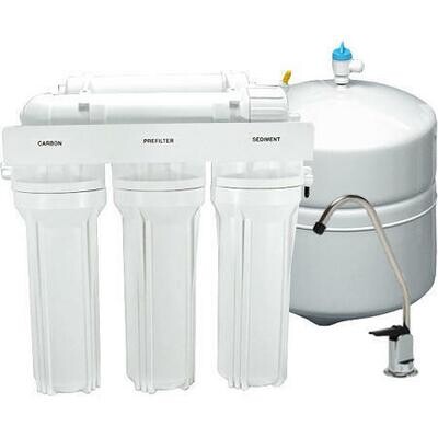 5 STAGE 75 GPD REVERSE OSMOSIS RO FILTER KIT with BOOSTER PUMP