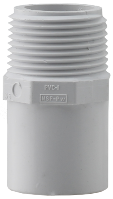 BII- SCHL 40 1.25" MPT x Spigot Adapter PVC Crt 10