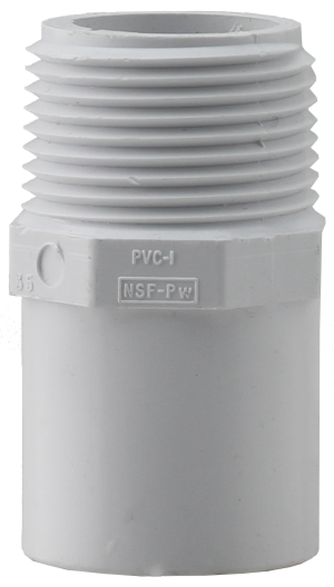 BII - SCHL 40 PVC 1" MPT x Spigot Adapter