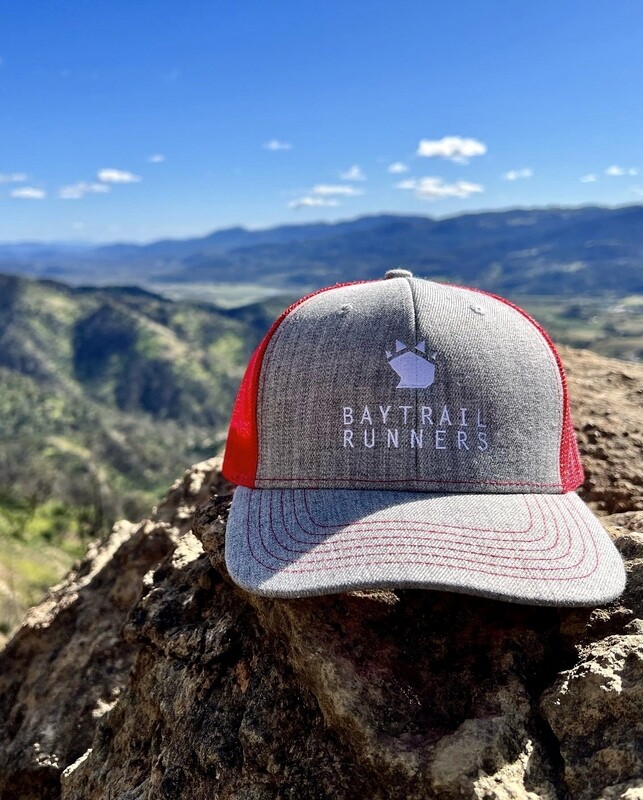 Bay Trailrunners Premium Embroidered Hat - Red/Grey