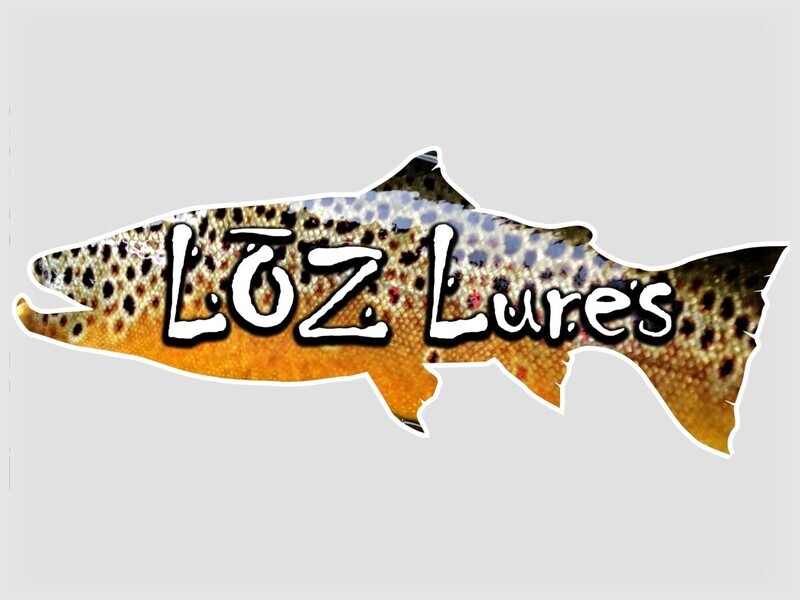 LOZ Lures  BROWN TROUT Decal (9 x 3.7 in)