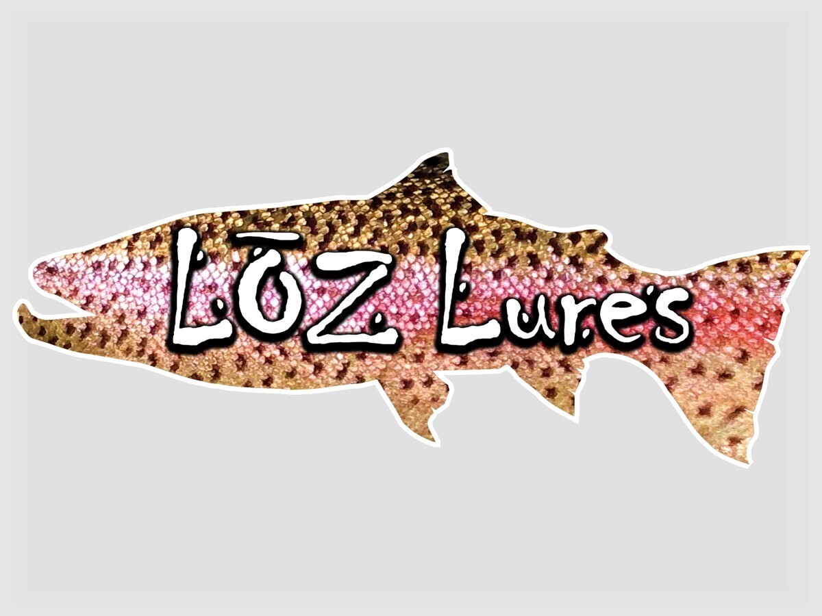 LOZ Lures  RAINBOW TROUT Decal (9 x 3.7 in)