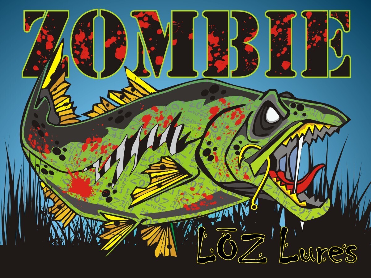 LOZ Lures &quot;Zombie&quot; Decal (4 x 3 in)