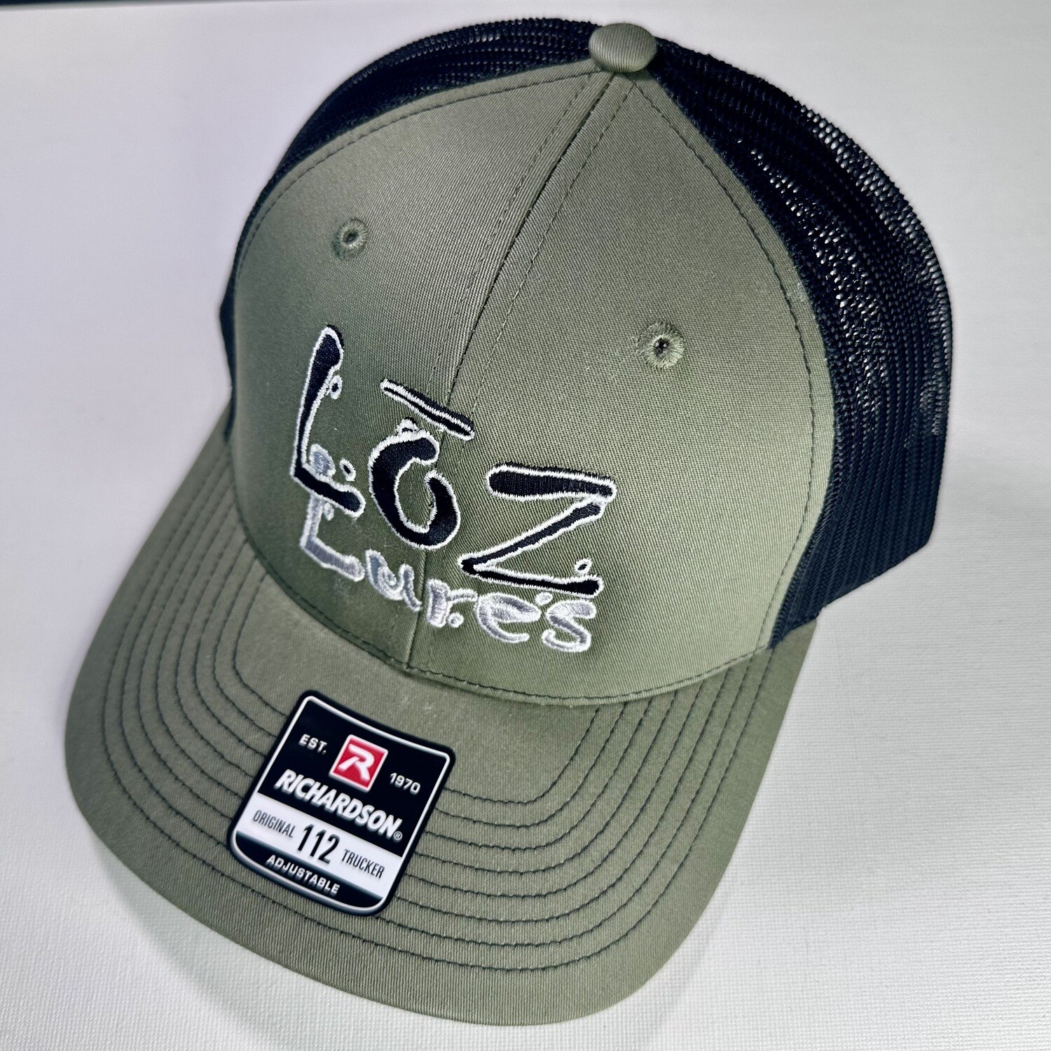 Army Green with Black Mesh, Snap-Back Trucker Cap