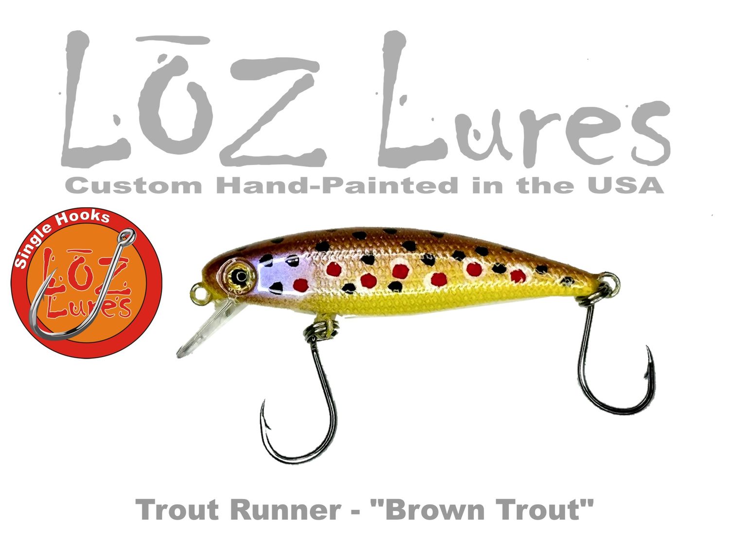 Trout Runner &quot;Brown Trout&quot; SINGLE HOOKS
