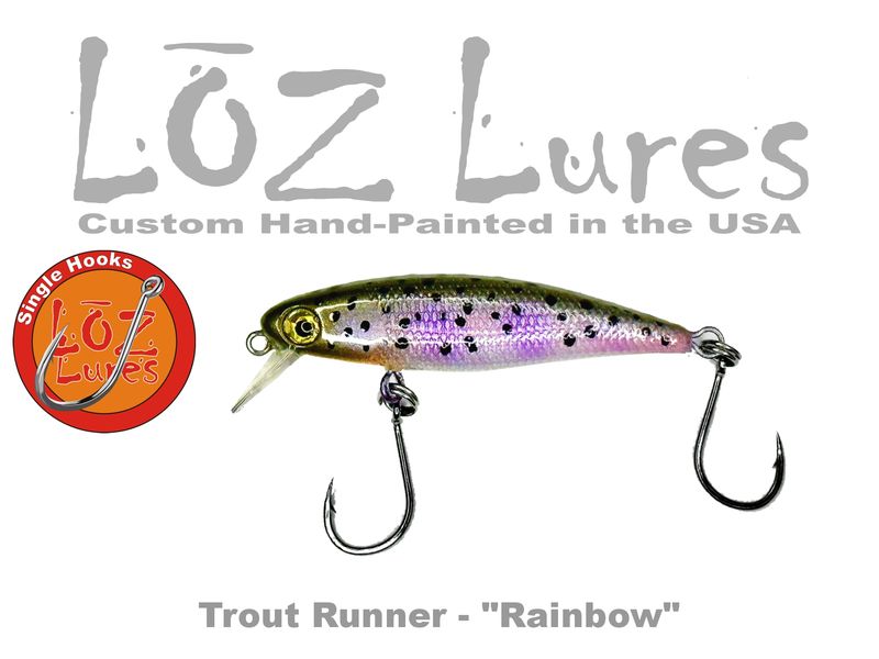 Trout Runner &quot;Rainbow&quot; SINGLE HOOKS