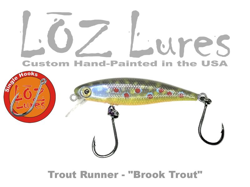 Trout Runner &quot;Brook Trout&quot; SINGLE HOOKS