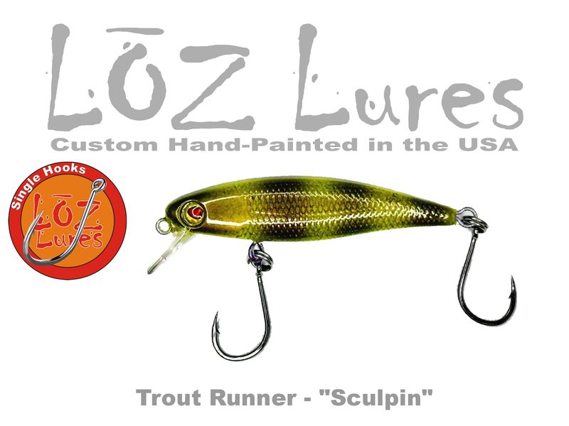 Trout Runner &quot;Sculpin&quot; SINGLE HOOKS