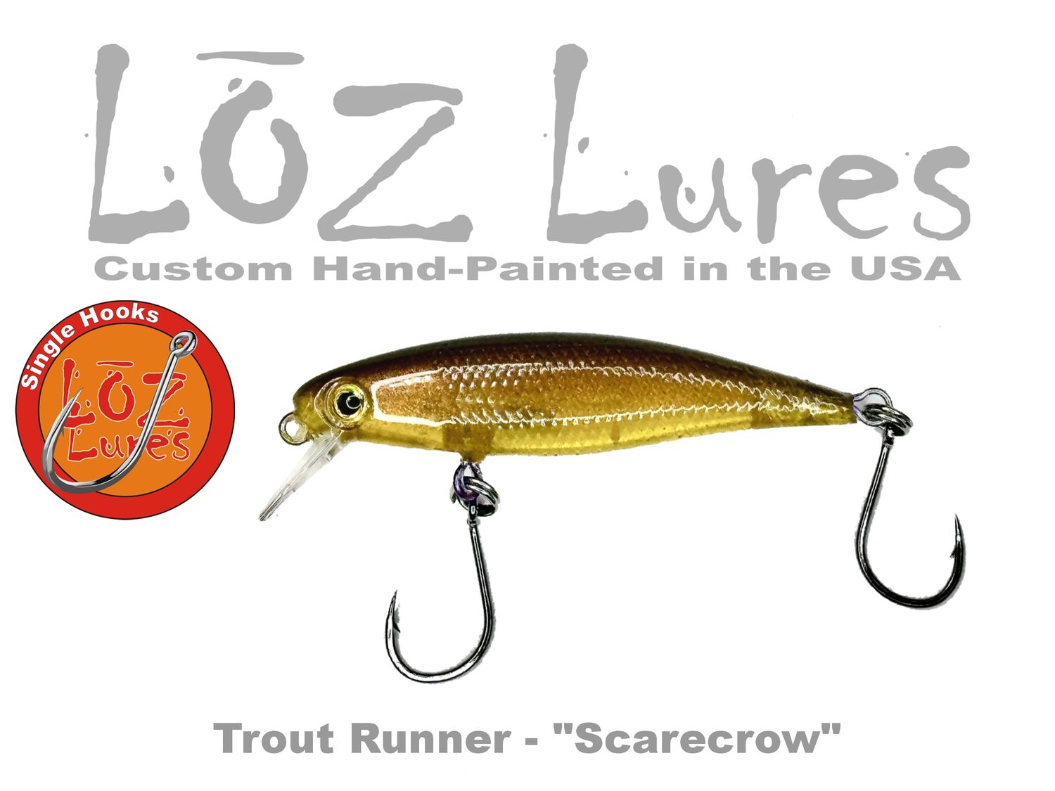 Trout Runner &quot;Scarecrow&quot; SINGLE HOOKS