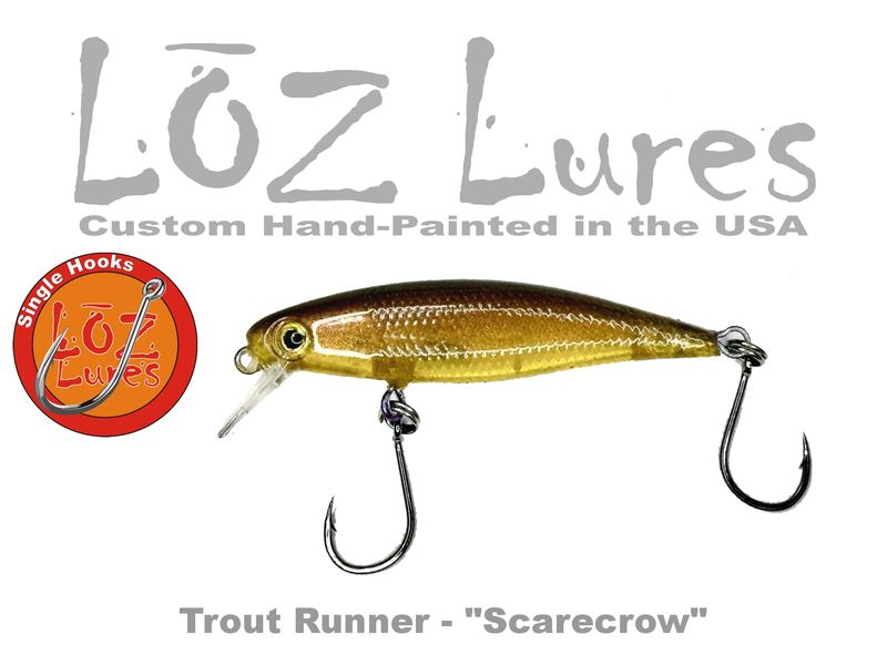 Trout Runner &quot;Scarecrow&quot; SINGLE HOOKS