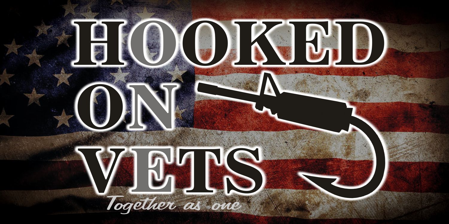 Hooked On Vets all weather decal 8&quot;x4&quot;