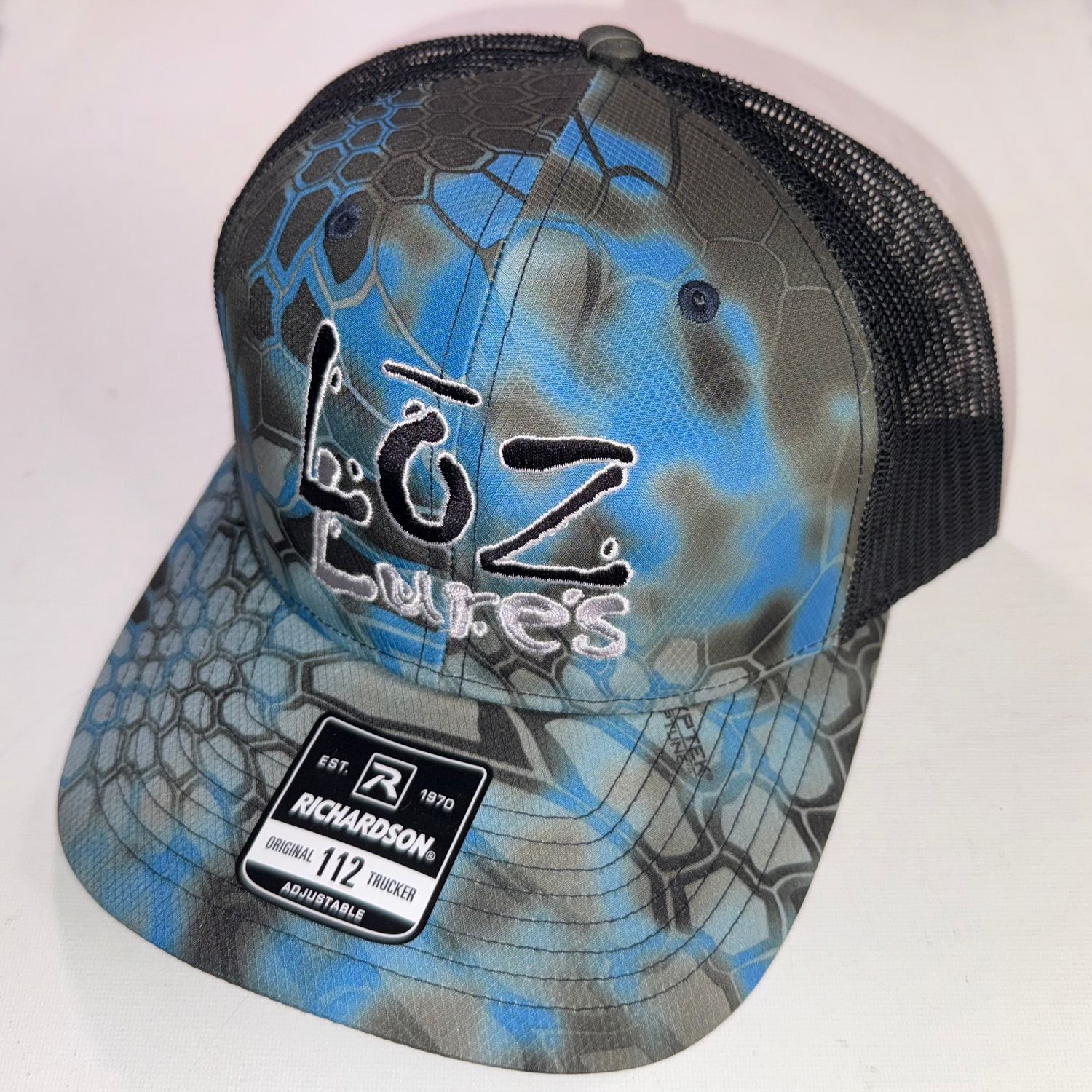 Kryptek Water Camo Snap-Back Mesh Trucker Cap Blue-Black