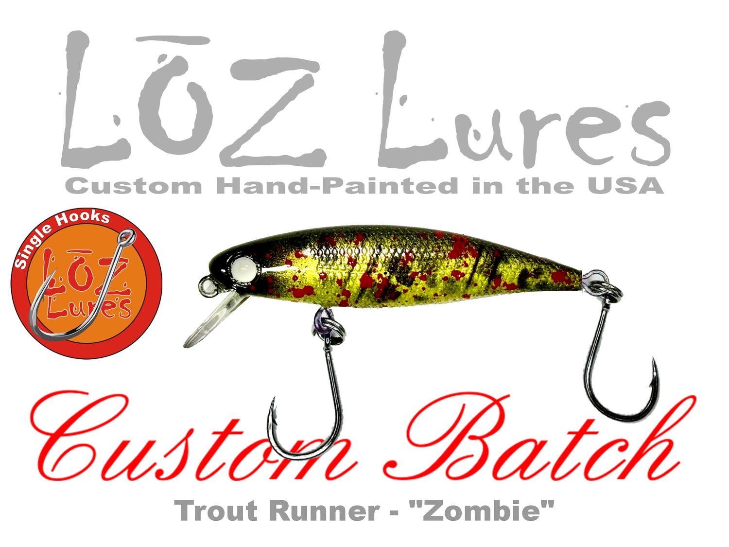 Trout Runner "Zombie" SINGLE HOOKS