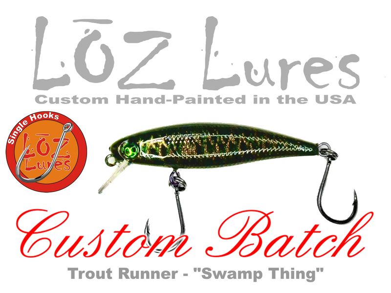 Trout Runner "Swamp Thing" SINGLE HOOKS