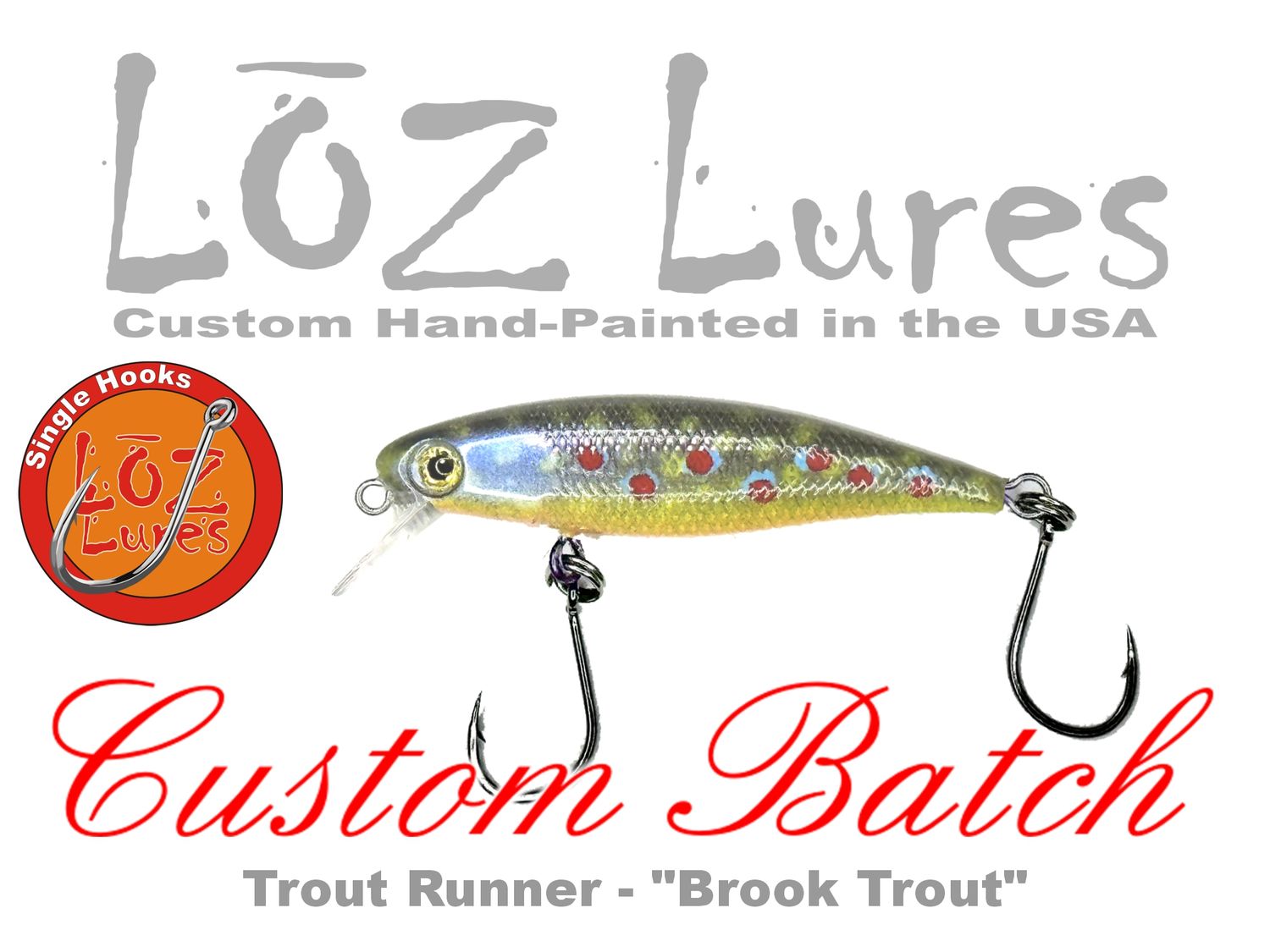 Trout Runner "Brook Trout" SINGLE HOOKS