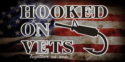 Hooked On Vets all weather decal 8"x4"