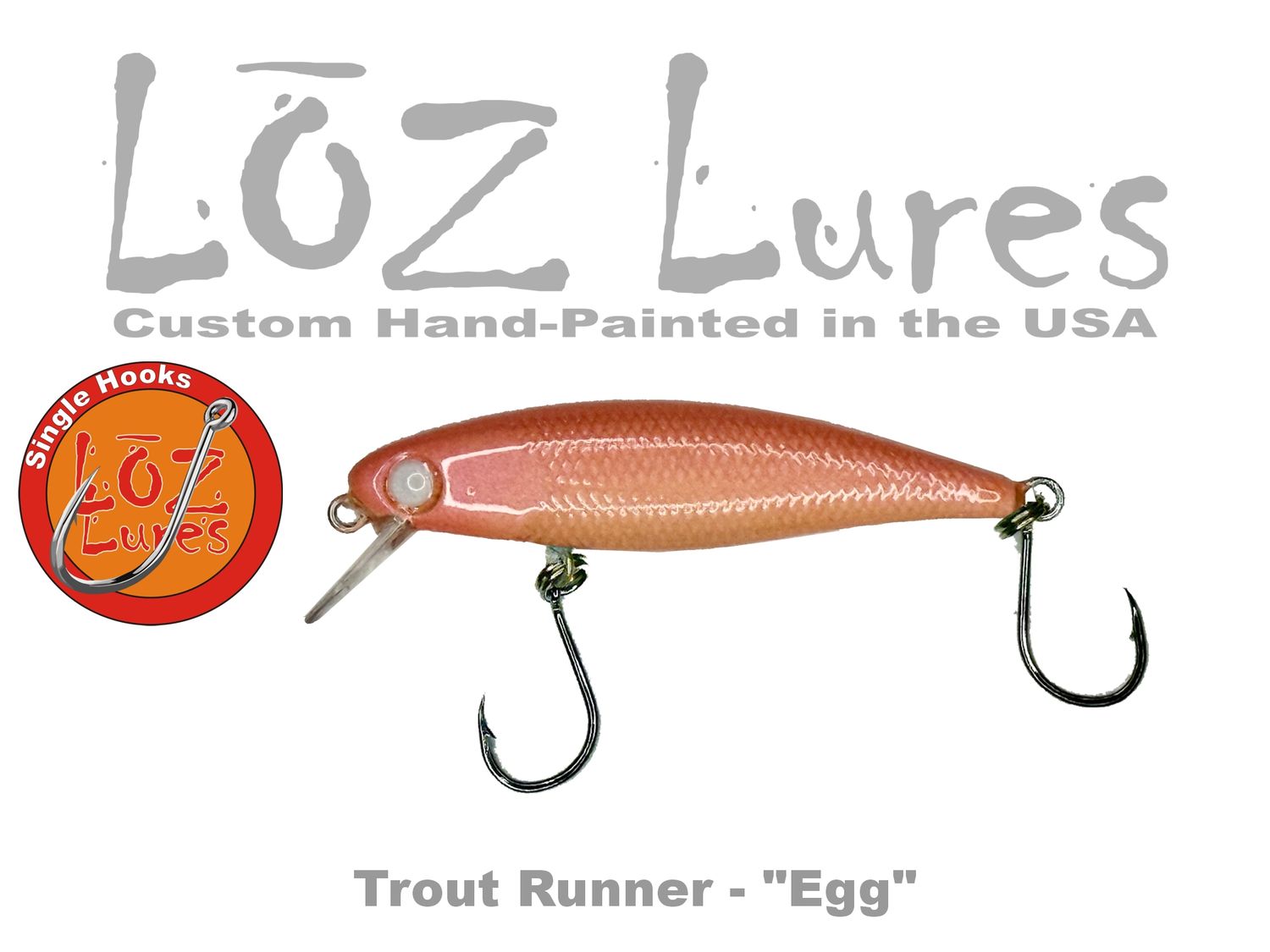 Trout Runner "Egg" SINGLE HOOKS