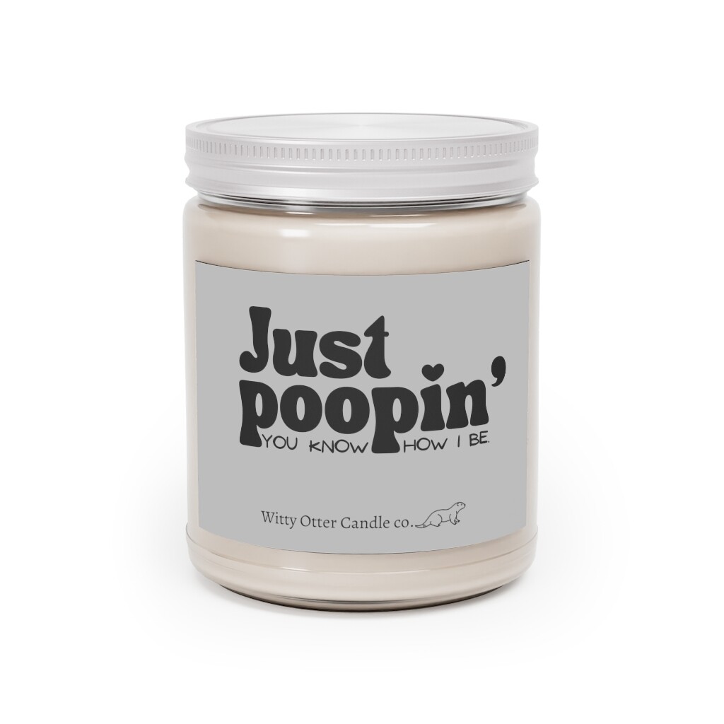 the Office &quot;Just Poopin&quot; candle (Michael Scott quote)