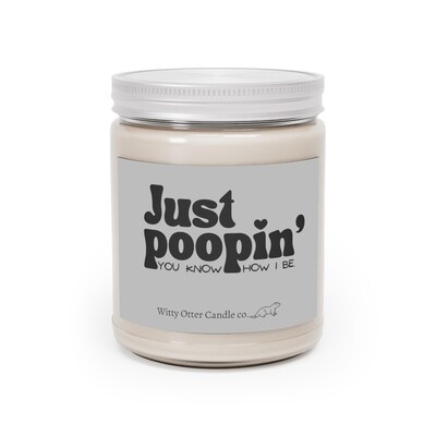 the Office &quot;Just Poopin&quot; candle (Michael Scott quote)