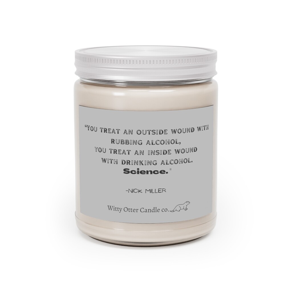 Nick Miller &quot;Alcohol science&quot; candle