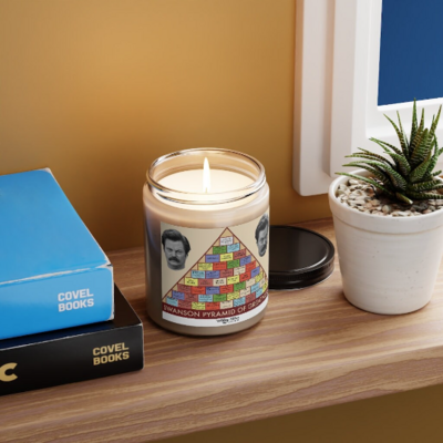 Ron Swanson candle, Parjks &amp; Recreation fan