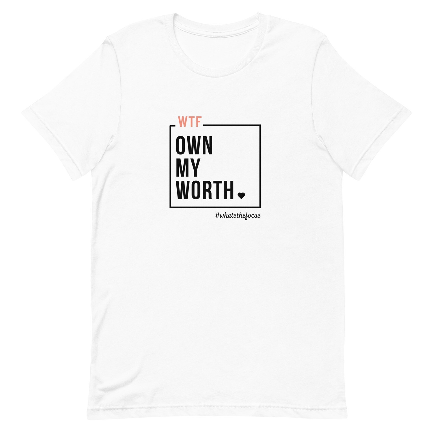 Own My Worth - White & Coral Unisex Tee