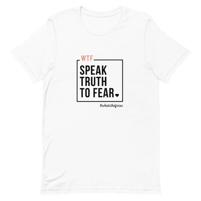 Speak Truth To Fear - White & Coral Unisex Tee