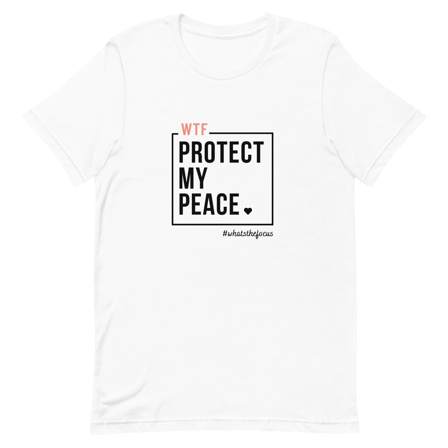 Protect My Peace - White & Coral Unisex Tee