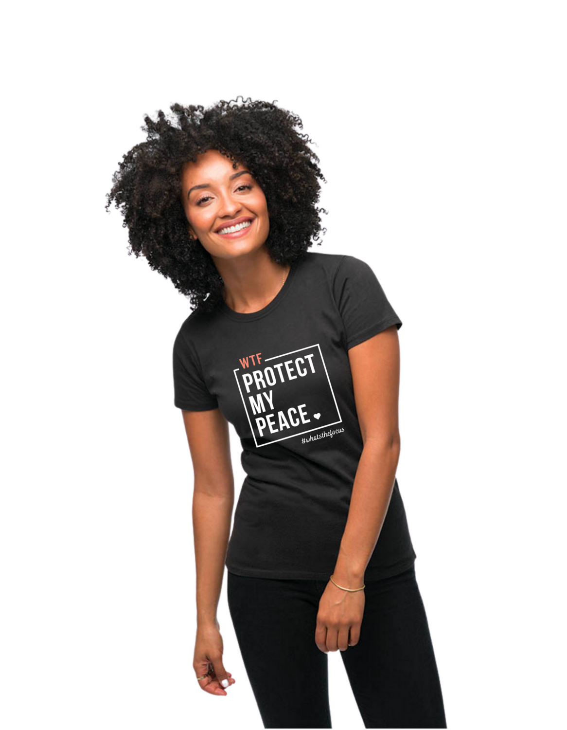 Protect My Peace - Black & Coral Unisex Tee