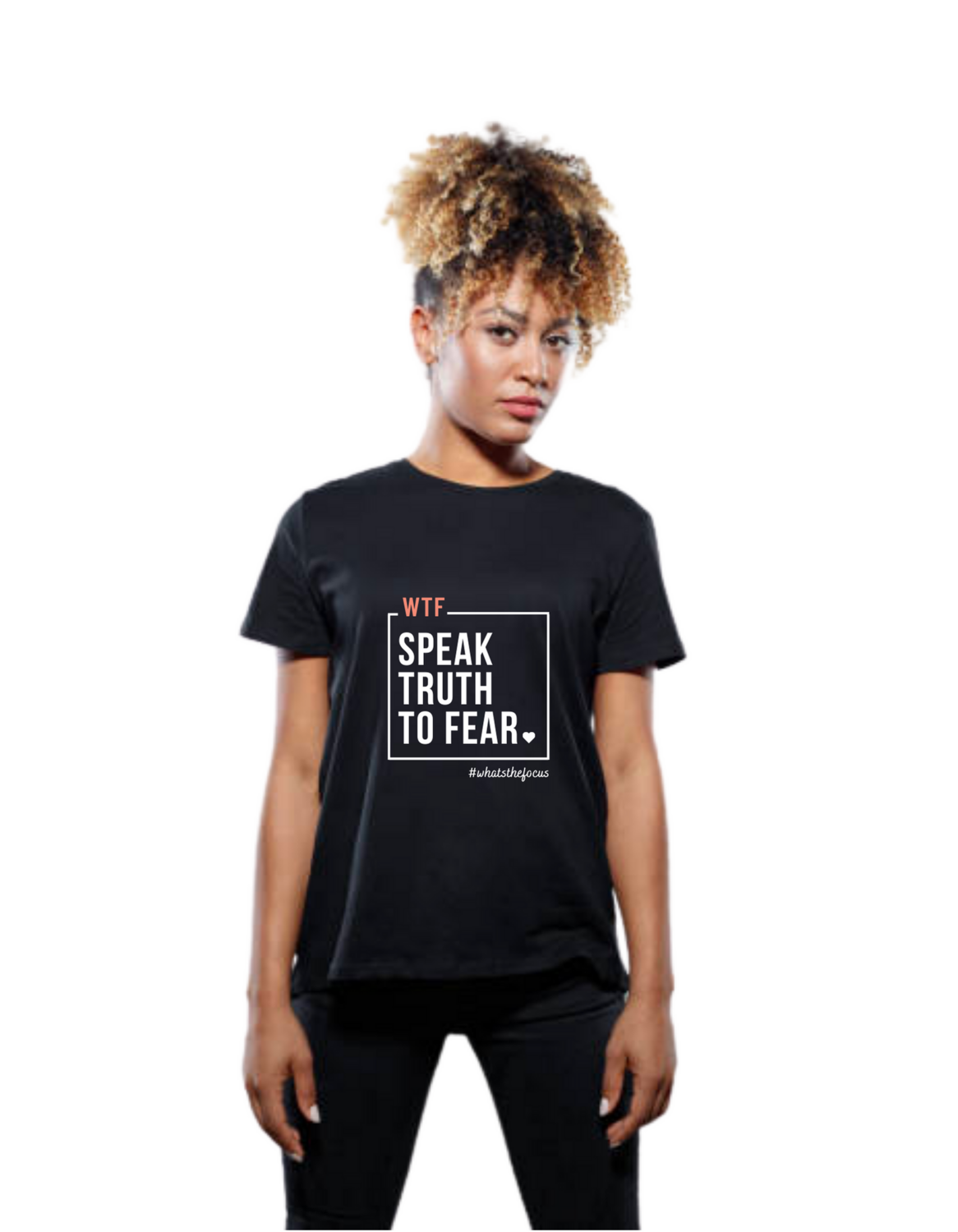 Speak Truth To Fear - Black & Coral Unisex Tee