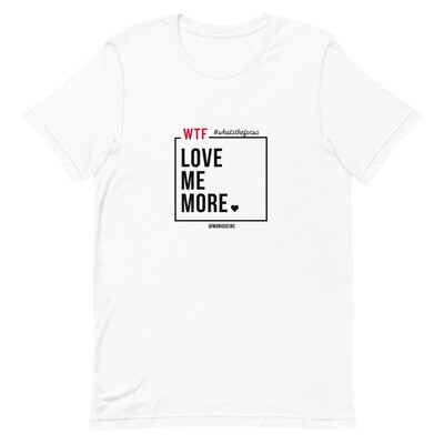 Love Me More - White & Red Unisex Tee