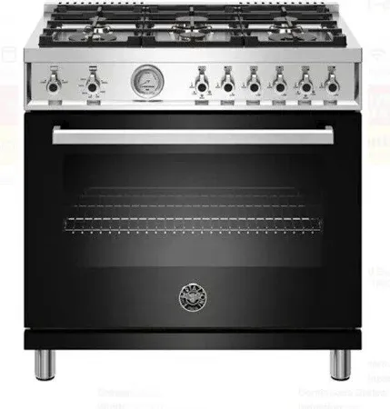 Bertazzoni PROF366GASNET 36&quot; Gas Range - 6 Brass Burners