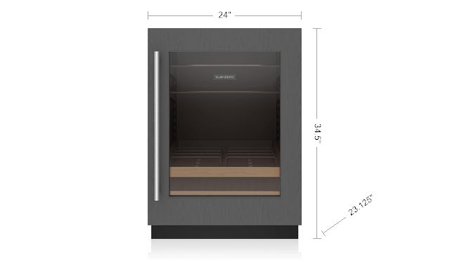 Sub-Zero DEU2450BG/L 24&quot; Designer Undercounter Beverage Center