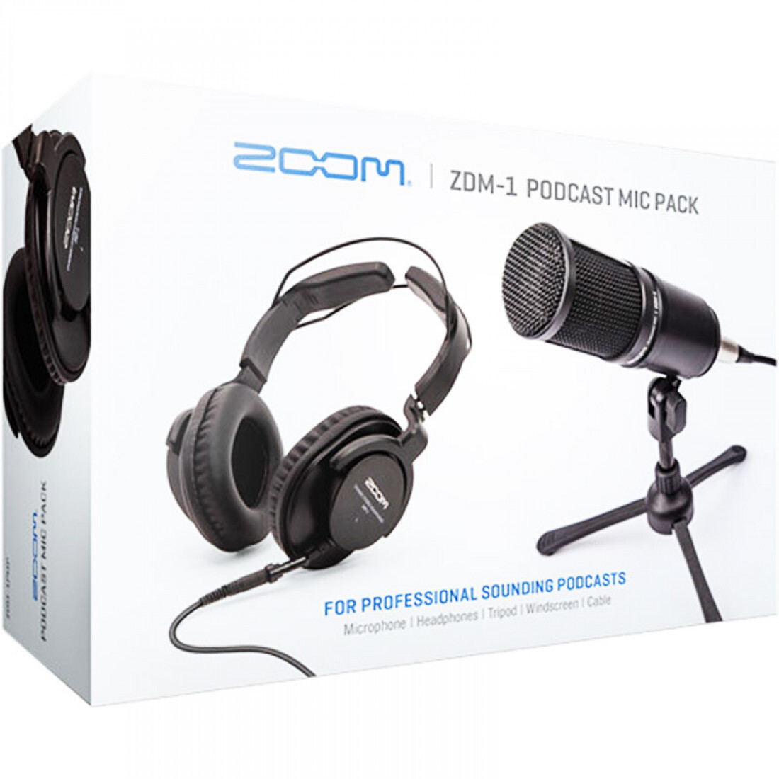 Zoom ZDM-1PMP Pack Podcast Con Audífonos, Antipop, XLR Y Soporte De Mesa