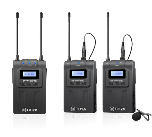 BY-WM8 Pro K2 Sistema De Micrófono Inalámbrico Doble ( Receptor+ 2 Transmisores )