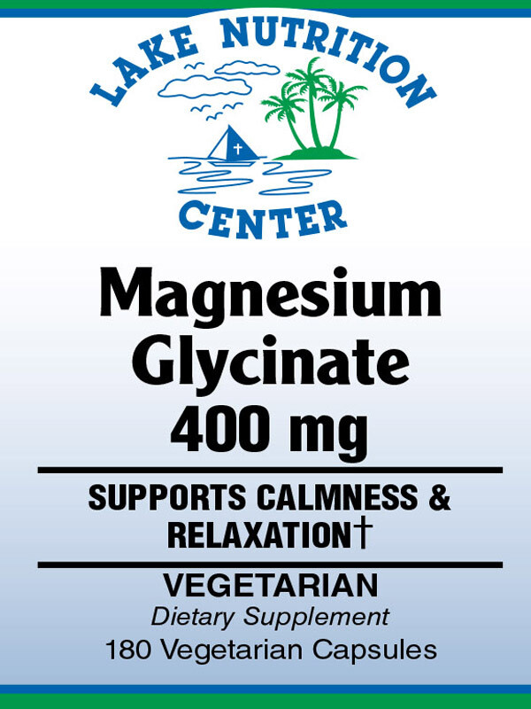 ​Magnesium Glycinate - 180 Vegetarian Capsules