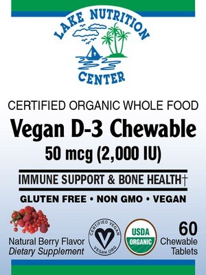 Vitamin D3 – Chewable - Organic