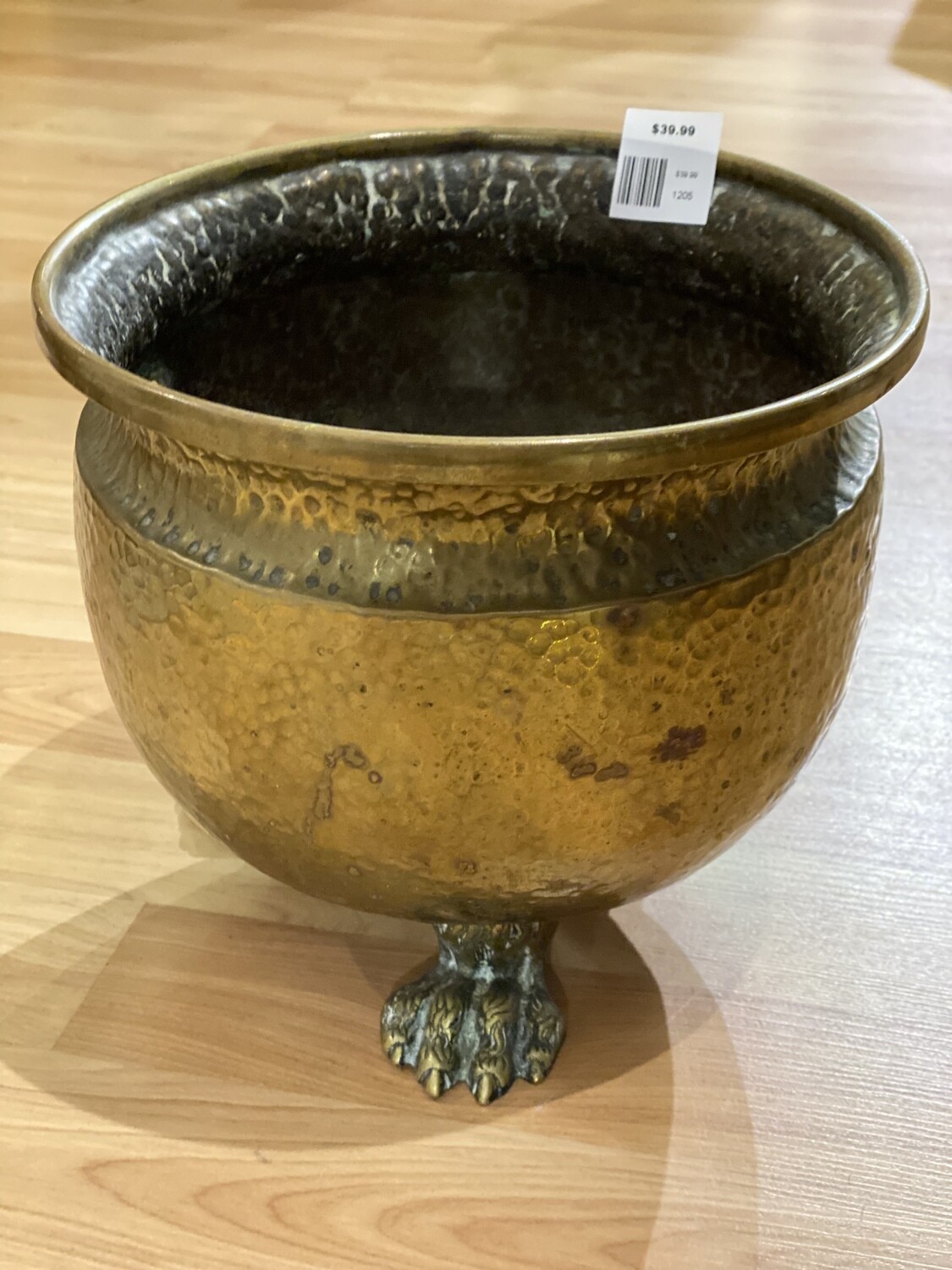 Brass Plant Pot with Feet
