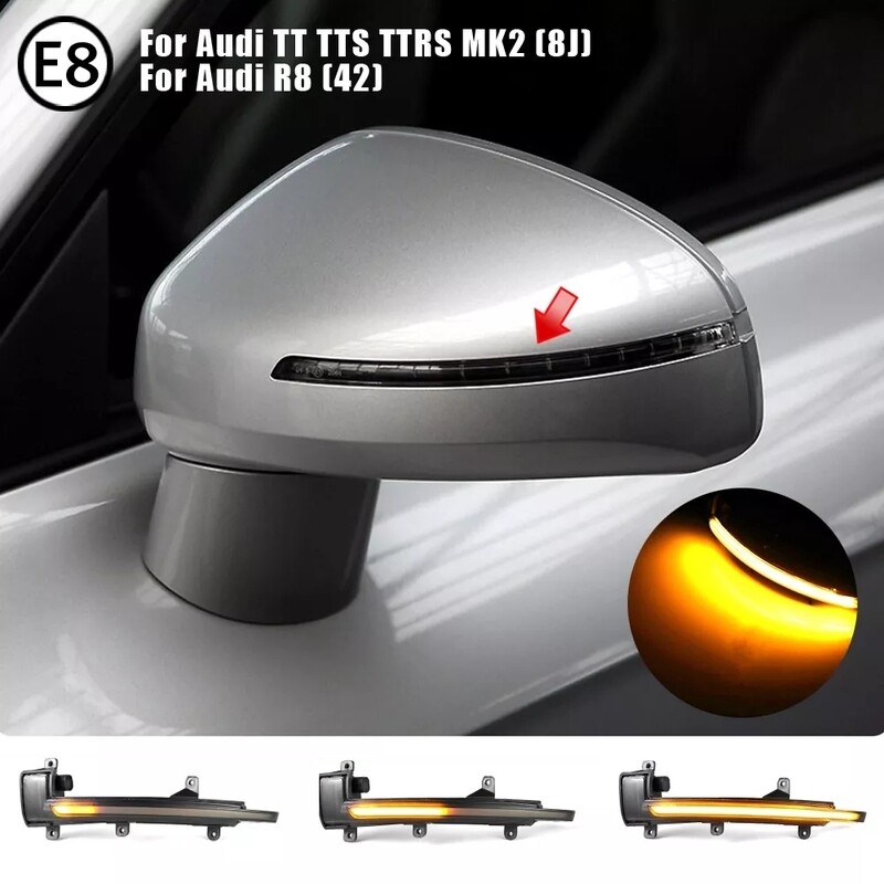 Audi TT TTRS TTS MK2 R8 sequential side mirror dynamic LED kit