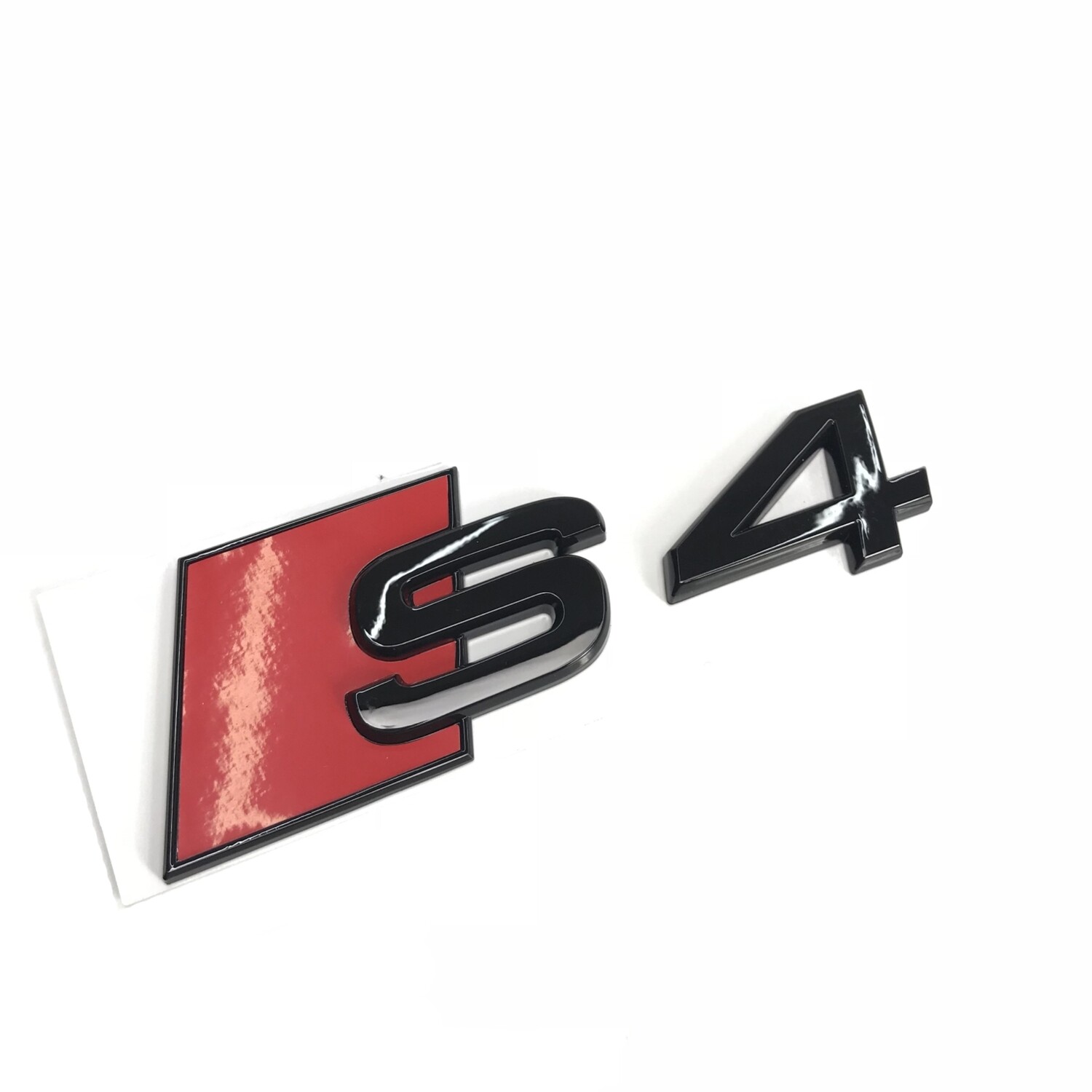 Audi S4 black replacement rear boot trunk badge emblem adhesive stick on