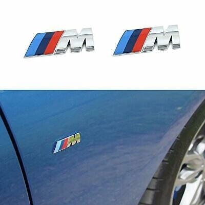 2pcs BMW M sport black side fender wing badge emblem adhesive stick on