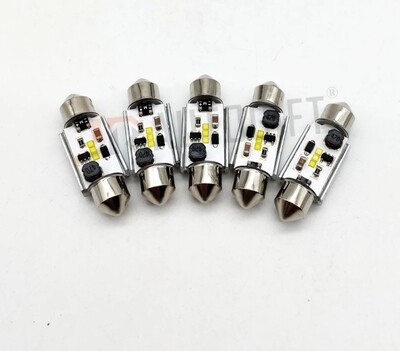 5pcs SUPER BRIGHT Festoon 31mm 36mm 42mm C5W LED bulbs error free