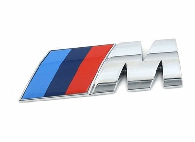 BMW M Sport chrome rear boot trunk badge emblem adhesive stick on