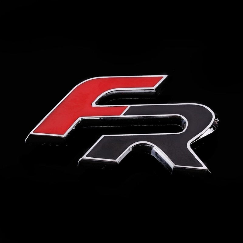 FR red F black R rear boot trunk badge emblem adhesive stick on