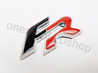 FR black F red R rear boot trunk badge emblem adhesive stick on