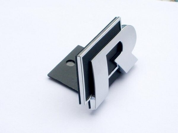 R R-Line RLine volkswagen black silver front grill grille badge emblem