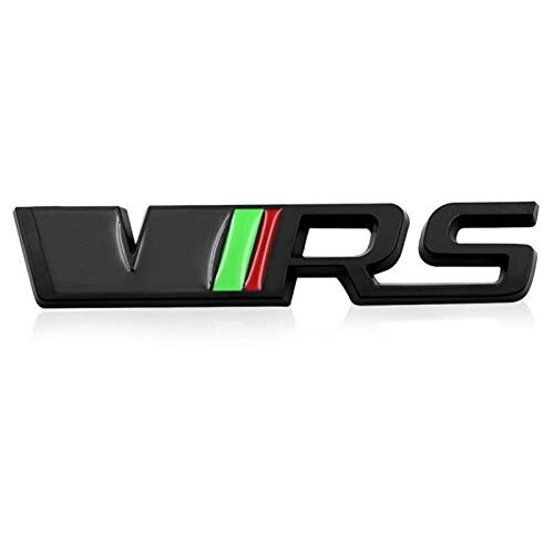 Skoda VRS V-RS RS black rear boot trunk badge emblem adhesive stick on