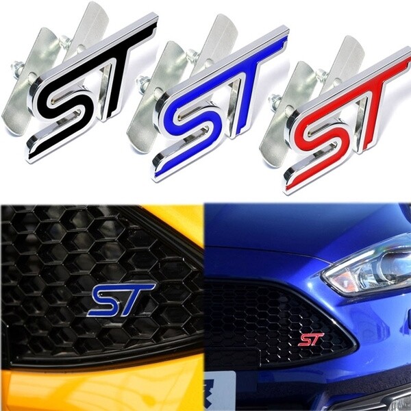Ford ST blue red front grill grille badge emblem