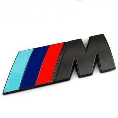 BMW M Sport black rear boot trunk badge emblem adhesive stick on
